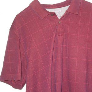 Van Heusen Flex Polo Shirt Men's XL Burgundy